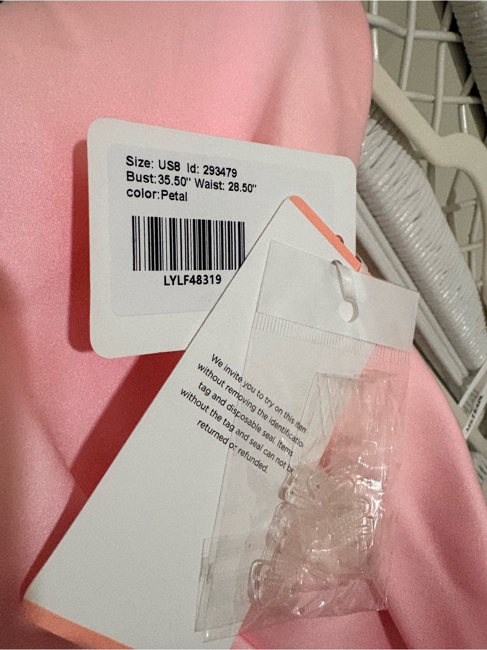 JJ’s House Petal Pink Off-the-Shoulder A-Line Formal Dress | Size US 8 | NWT - Picture 3 of 5